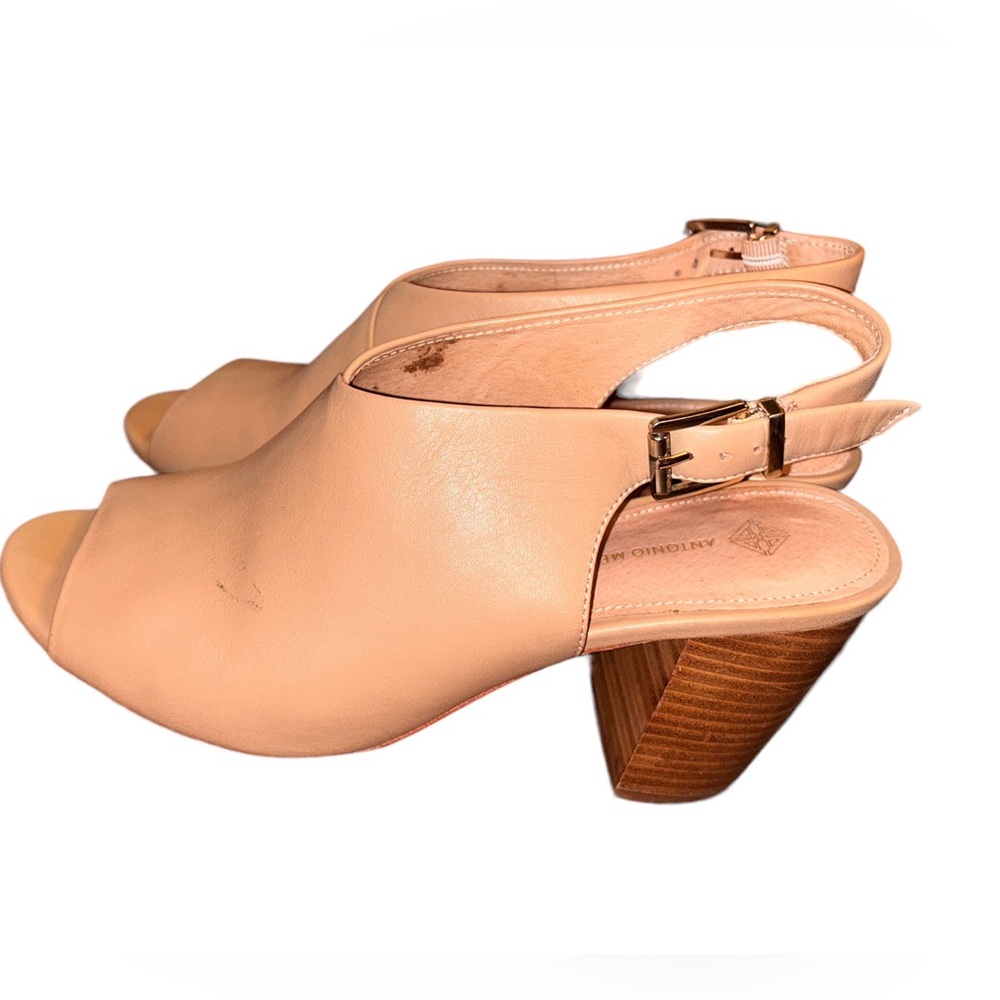 ANTONIO MELANI Tan Heeled Sandals Sz 10 - Picture 3 of 6